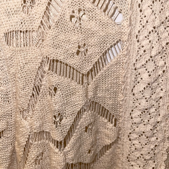 Olivia Sky Cream Crocheted Cardigan size medium - Picture 5 of 6